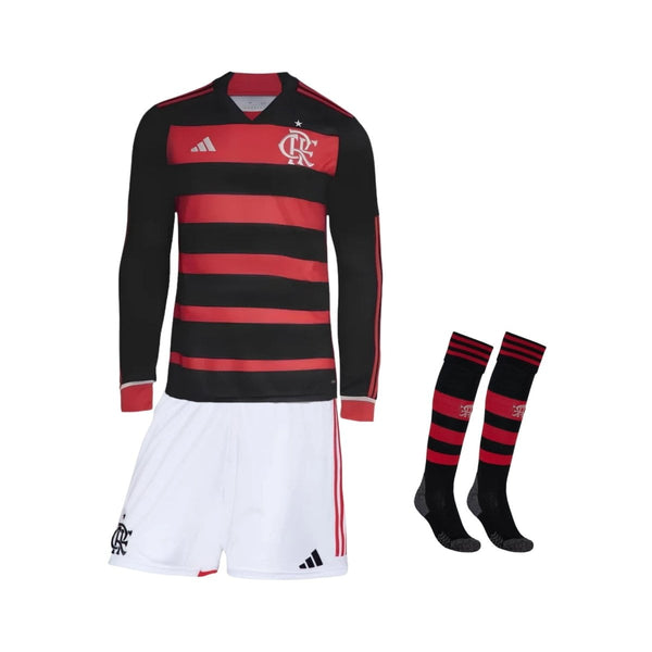 Kit de Criança - Flamengo Principal 24/25 - Manga Comprida
