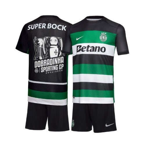 Kit de Criança - Sporting Principal 24/25 - Edição Dobradinha