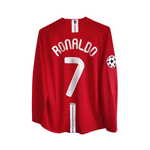 Manchester United Local 07/08 - Manga Larga - Ronaldo 7