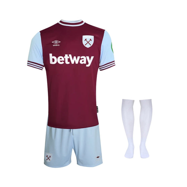 Kit local para niños del West Ham United 24/25