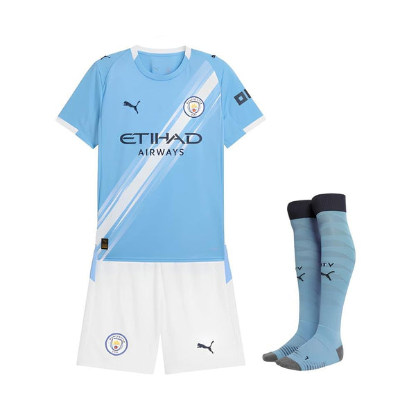 Camiseta local del Manchester City para niños 25/26